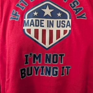 Red Graphic Tee with USA Print